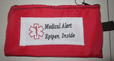 epipen case toss in your bag zippered epinephrine insulated case with medical alert label, options red / none