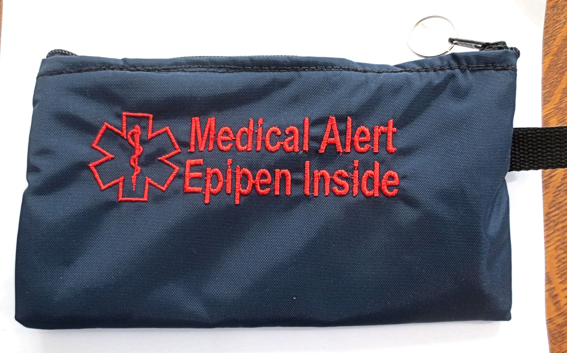 epipen ® medical alert label insulated holder carrier bag embroidered