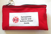 epinephrine +asthma alert medications medical label bag zippered insulated case