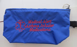 inhaler case / carrier large size embroidered medical alert + options