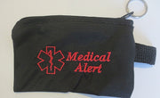 inhaler cases carriers small size embroidered medical alert label medication holders