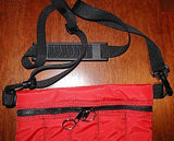 whistle case for high key whistles penny, tin, irish, fifes instruments 6 pockets / red / sling strap