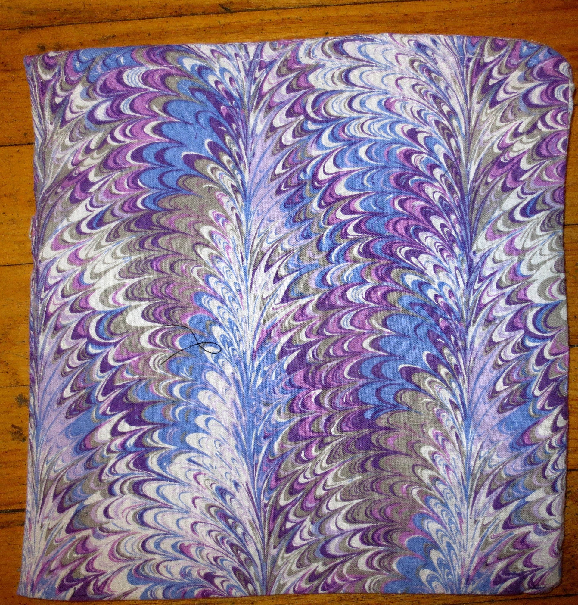 matzoh case holder with three sections for a beautiful seder table --- holds standard matzos marbleized purple waves
