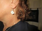 passover theme silver earrings