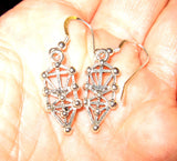 everyday judaica and shabbat silver earrings kabbalah tree of life / sterling regular ear wires