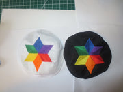 lgbtq pride kippah embroidered rainbow star of david yarmulke