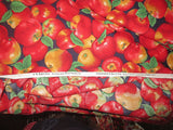 apples cotton fabric yummy fruit an apple a day keeps the doctor away bhy