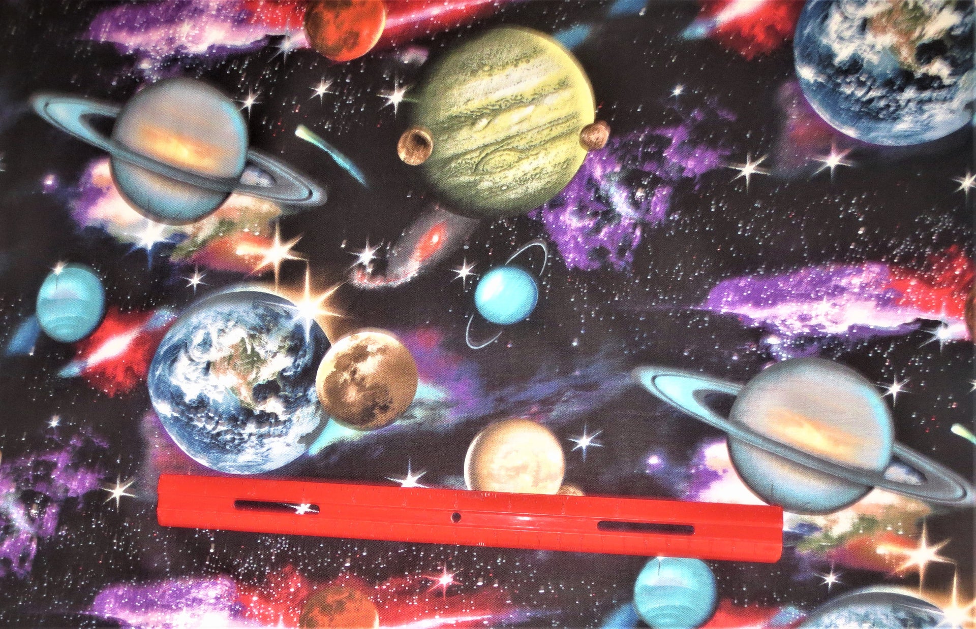 in space cotton fabric by the half yard elizabeth studios planets solar system outer space