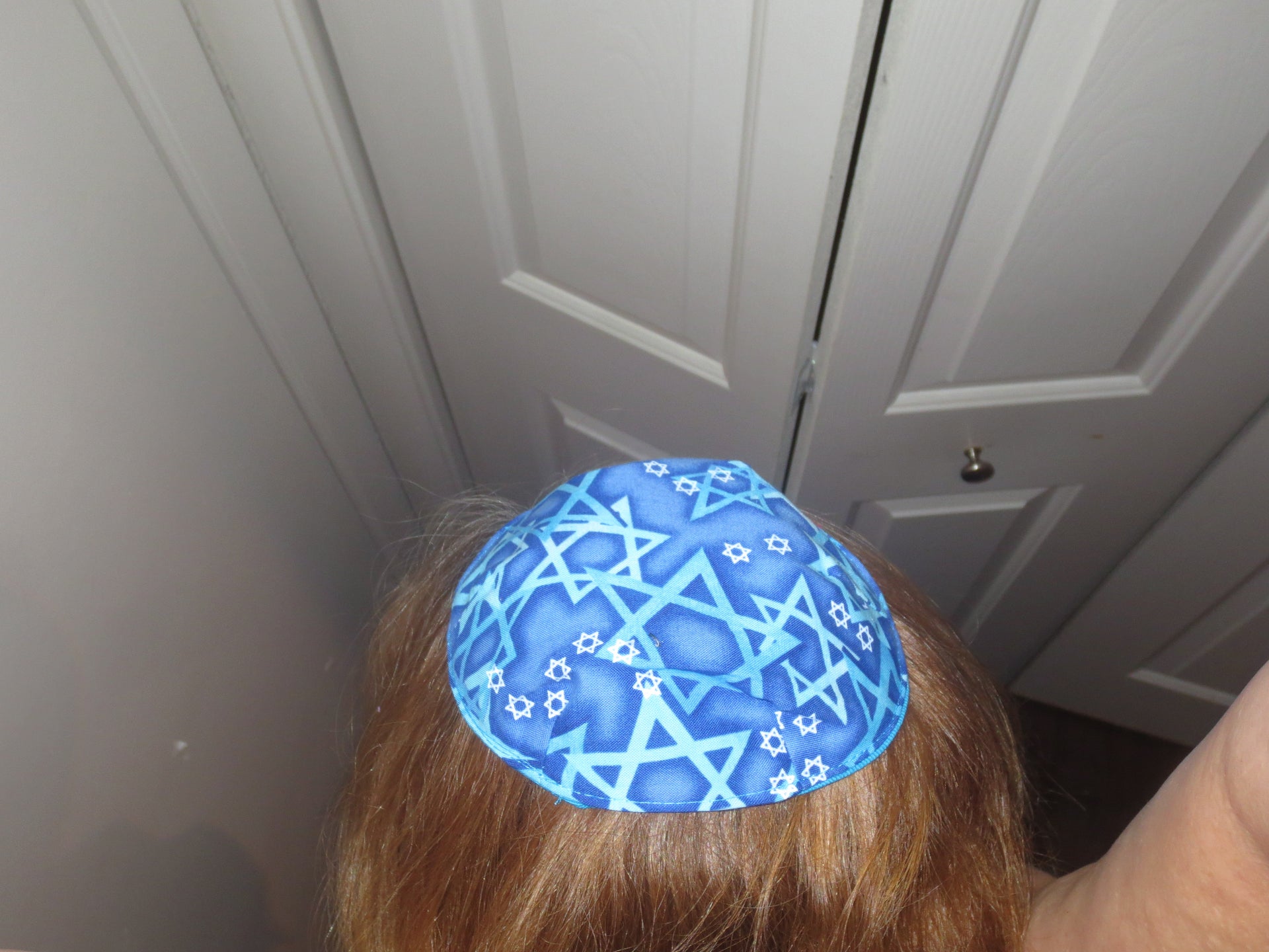 stainglass aqua Stars David Kippah