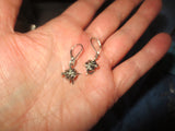 knitting theme silver earrings -- plain or with gemstones -- yarn with needles