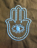 hamsa with evil eye embroidered kippah great design yarmulke