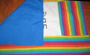 pride challah cover rainbow colors shabbat shalom in hebrew embroidered