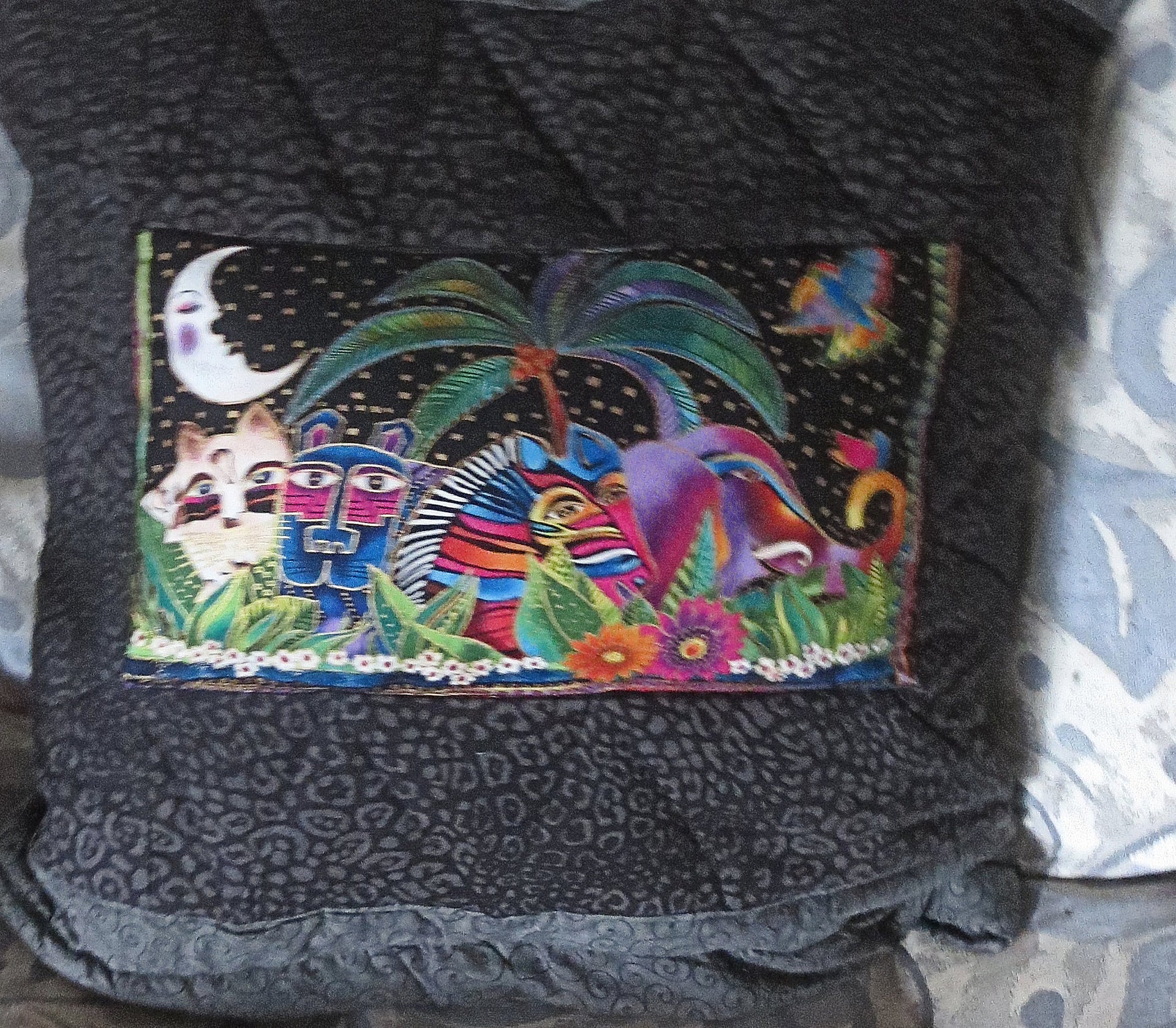 quilted jungle animals pillows