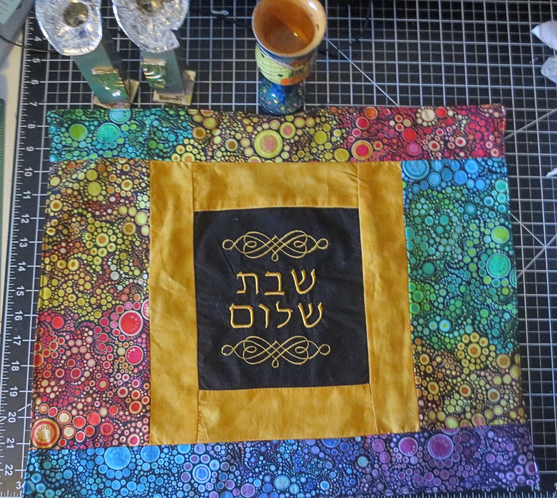 challah cover effervescence bursting with color shabbat shalom