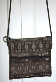 tapestry cross body purse --just the essentials tapestry purse -- mini wallet inside + phone slot --sling cross body waist wear