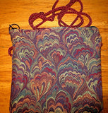 tapestry cross body purse --just the essentials tapestry purse -- mini wallet inside + phone slot --sling cross body waist wear gorgeous fans weave