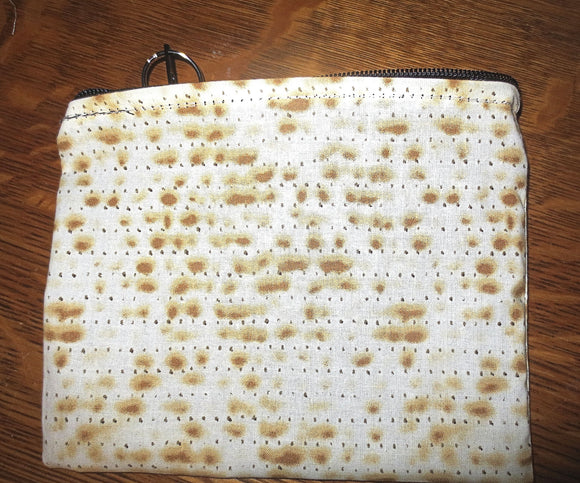 afikomen zippered lined case or bag matzah / none