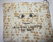 afikomen zippered lined case or bag matzah face / none