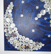 rosh hodesh mother of pearl button art work jewish new moon