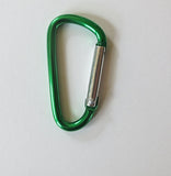 carabiner to add to epi pen case, zippered pouches green