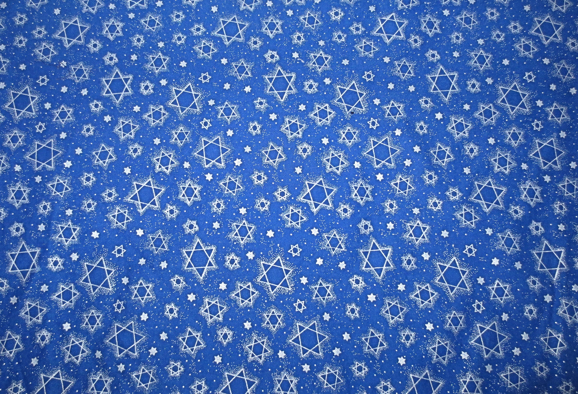 royal blue challah cover embroidered star of davids silver mother of pearl real button accents