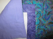 modern challah cover embroidered purple metallic abstract peacock design