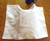 Light Gold Silk challah cover with venise lace Kiddush Cup L'Chaim HaMotzi blessing