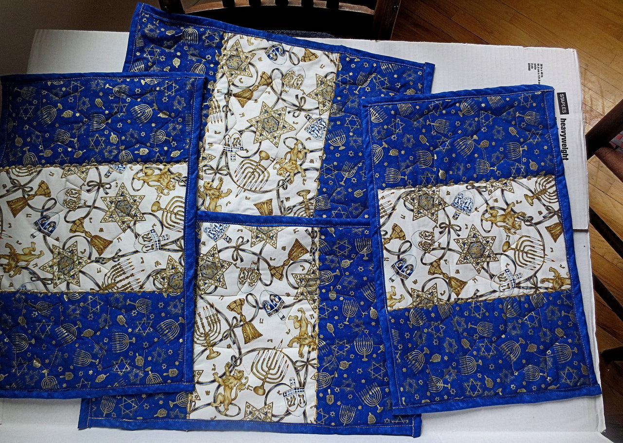 handmade Hanukkah placemats