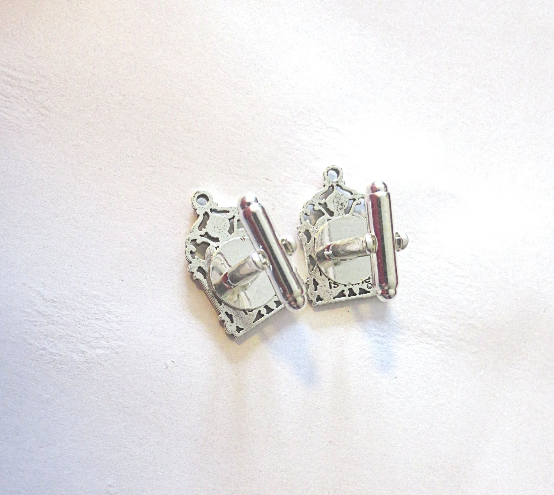 cufflinks sterling silver plated charms and components