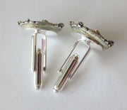 cufflinks sterling silver plated charms and components