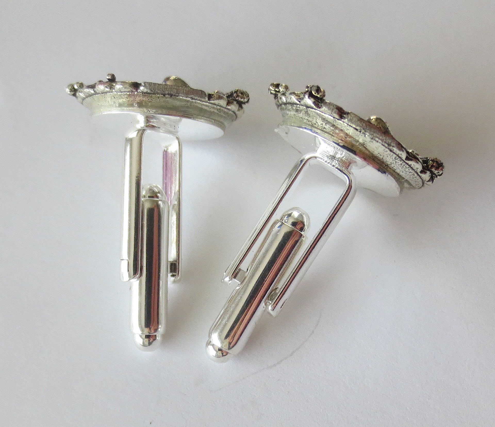 cufflinks sterling silver plated charms and components