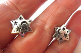 cufflinks sterling silver plated charms and components star of david cutouts