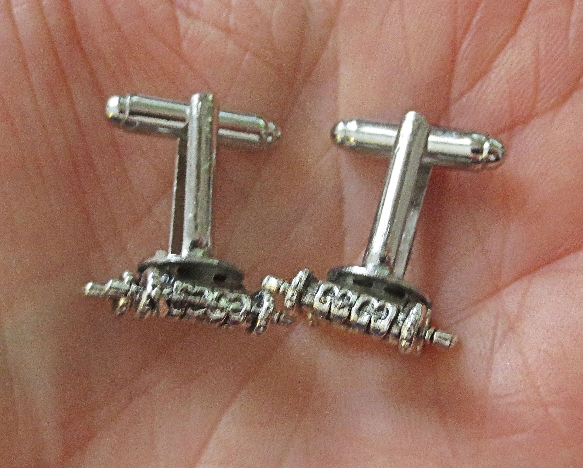 cufflinks sterling silver plated charms and components