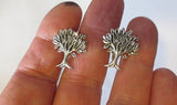 cufflinks sterling silver plated charms and components tree shaped