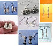 everyday judaica and shabbat silver earrings