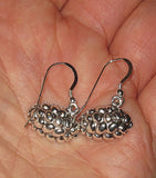 jewish high holiday silver earrings challah / sterling regular ear wires