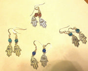 filagree hamsa earrings gemstones hand of fatima