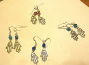 filagree hamsa earrings gemstones hand of fatima