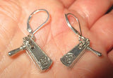 purim earrings groggers and hamentaschen groggers / sterling silver lever backs