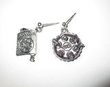 passover theme silver earrings one seder plate one haggadah / sterling silver posts