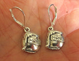 jewish high holiday silver earrings honey pots / sterling leverbacks