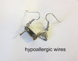 purim earrings groggers and hamentaschen one hamentashen one grogger / hypo allergic wires