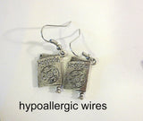 passover theme silver earrings haggadahs / hypo allergic wires
