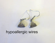 purim earrings groggers and hamentaschen hamentashen / hypo allergic wires