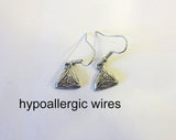 purim earrings groggers and hamentaschen hamentashen / hypo allergic wires