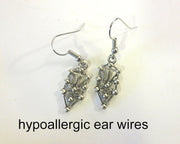 everyday judaica and shabbat silver earrings kabbalah tree of life / hypoallergic wires