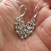 everyday judaica and shabbat silver earrings kabbalah tree of life / sterling leverbacks