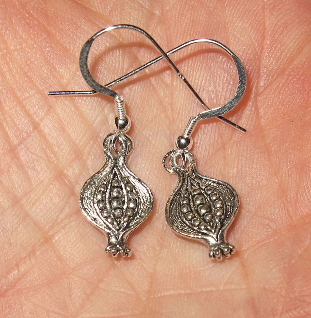 jewish high holiday silver earrings