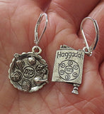 passover theme silver earrings one seder plate one haggadah / sterling silver lever backs