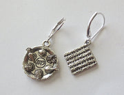 passover theme silver earrings